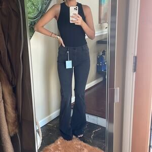 FRAME Denim Gray  High Waist Gray Skinny Flare Fit NWT